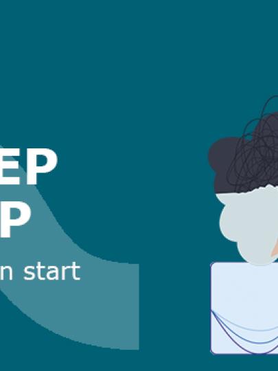 Patiënt die een nachtmerrie heeft met eronder een EEG-golf